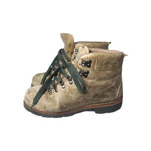 Vintage NorthLake Mens Leather Work Boots Size 11 M Beige Brown